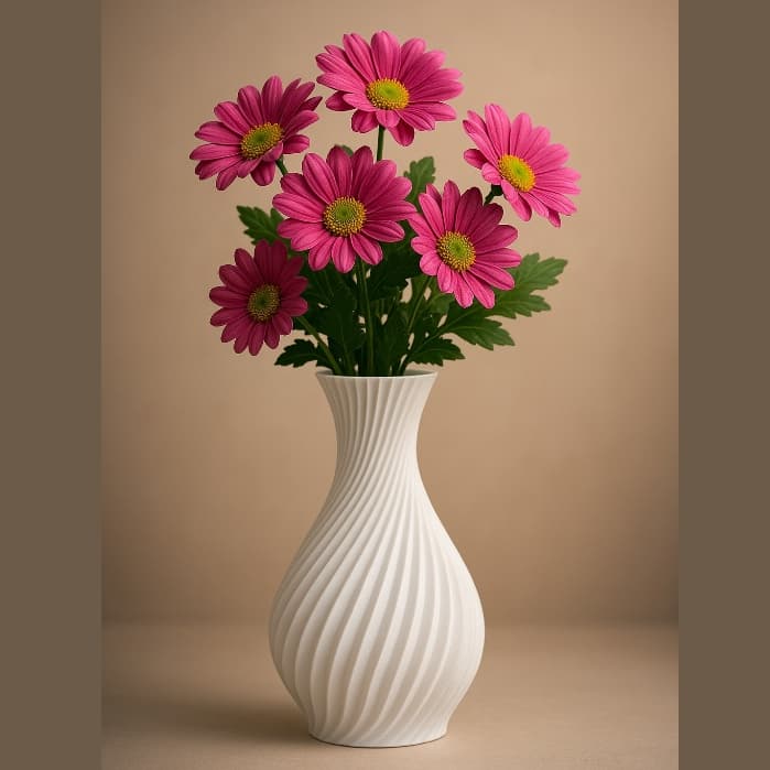 Vaso Decorativo Espiral em 3D – Para Casa e Escritório V001– 12cm 20cm