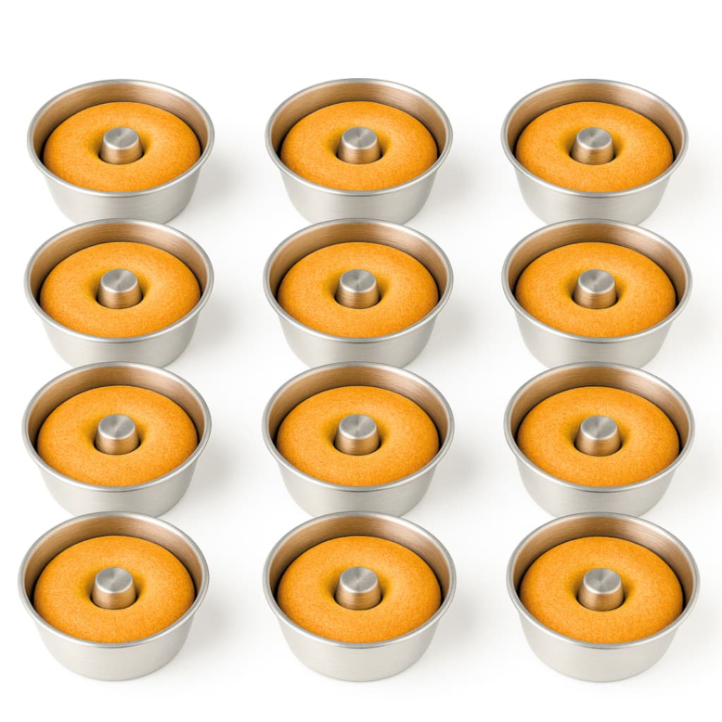 Kit 12 Forminha Mini Forma 200ml Pudim Bolo Vulcão N10 - 10cm de diâmetro 5cm de altura Para Doces Confeitaria