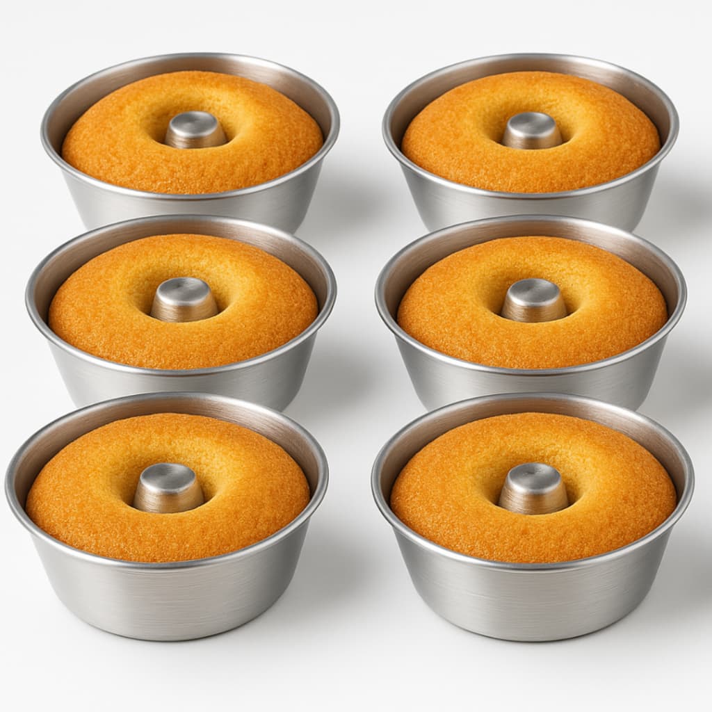 Kit 06 Formas Mini 200ml Para Pudim Bolo Vulcão N10 - 10cm de diâmetro 5cm de altura Confeitaria