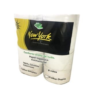 Fardo 8 Rolos Papel Higiênico Super Branco  - New York