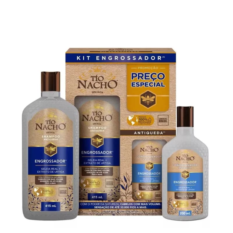 Kit Promoção Tio Nacho Engrossador Shampoo 415ml+ Condicionador 200ml