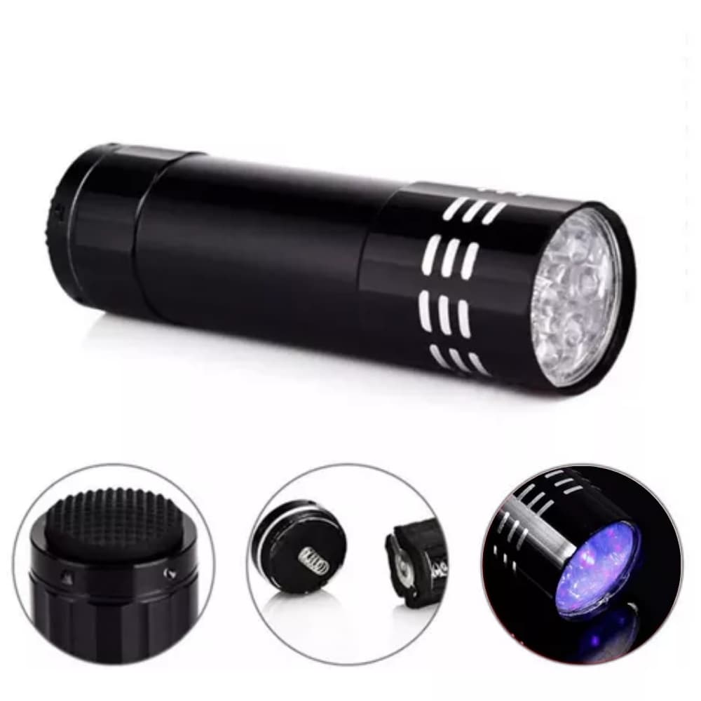 Mini Lanterna De Luz UV Ultra Violeta Luz Negra Nota Falsa Detecta Escorpião