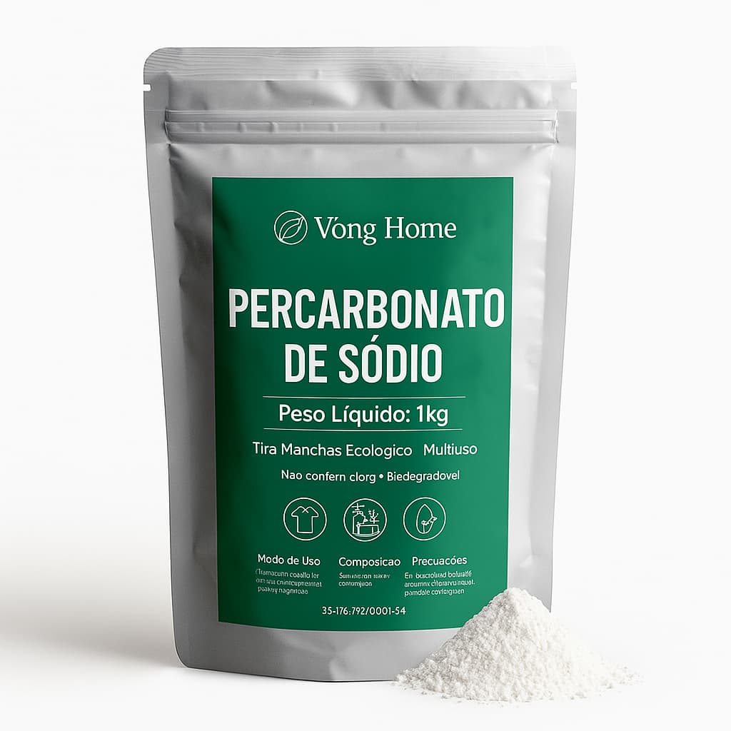 Percarbonato de Sódio 100% Puro 2kg 1kg 500g Clareador Multiuso tira manchas Roupas Brancas Coloridas Limpeza