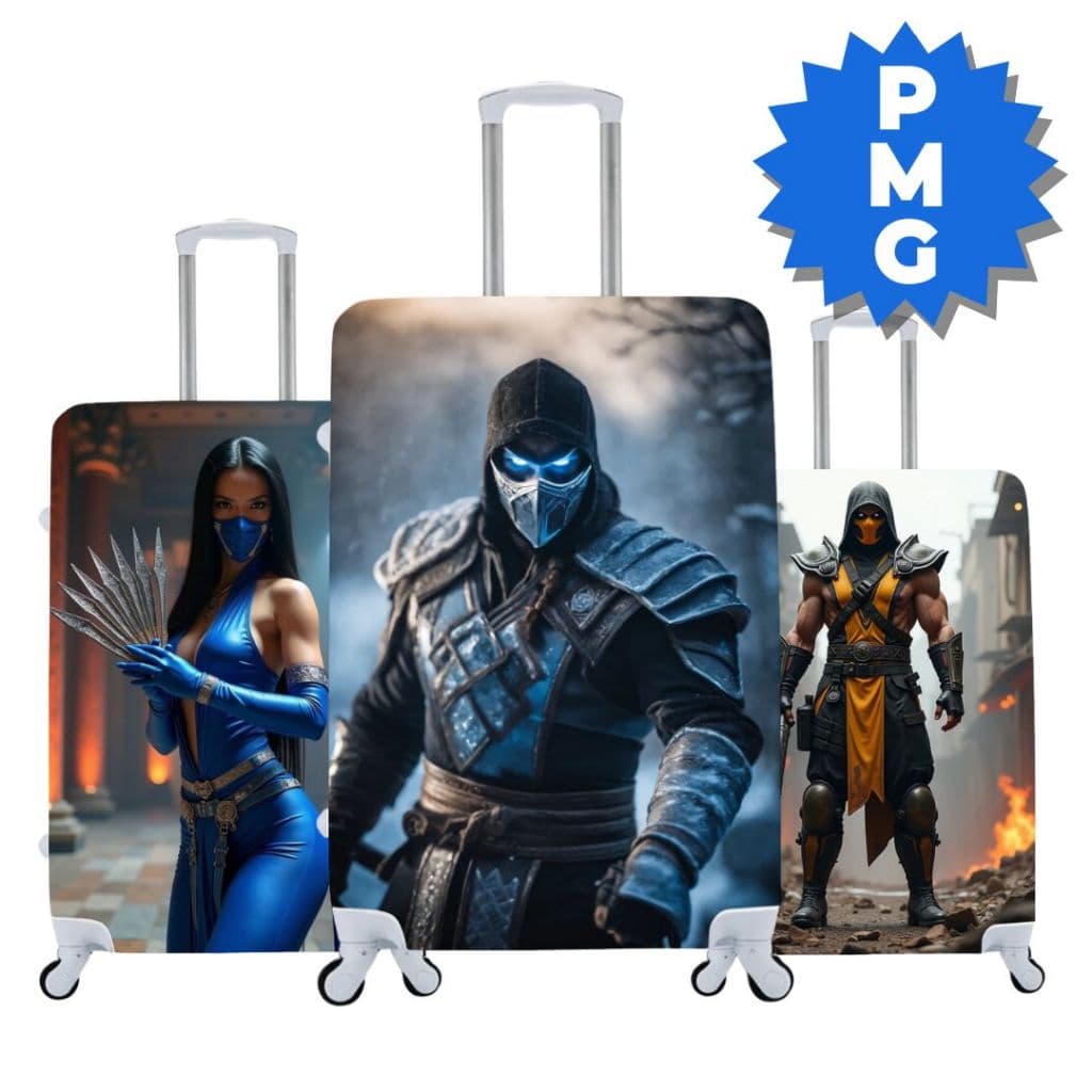 Capa Para Mala De Viagem Estampa Malha Suplex Mortal Kombat (02)