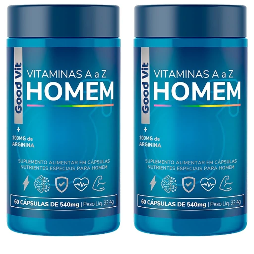 Multivitamínico Vitamina Para Homem De A a Z Com Arginina Completa Premium