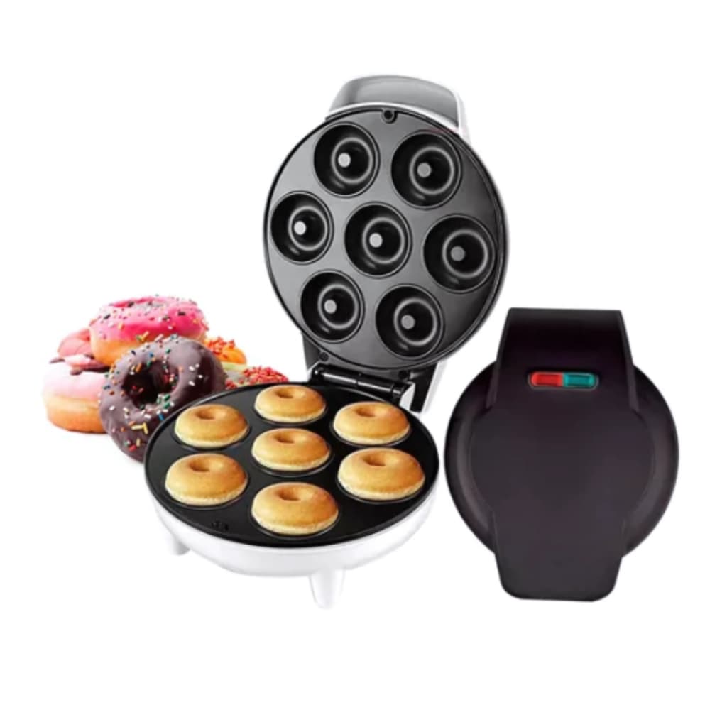 Maquina Mini Donuts Portátil Potente 7 Furos Rosquinha