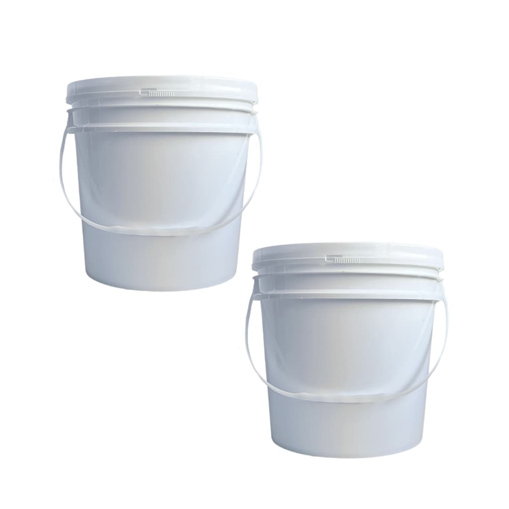 Kit 2 Balde 10 Litros Plástico Atóxico Alimentício com Alça Tampa Lacre Hermética, Armazenamento de Alimentos