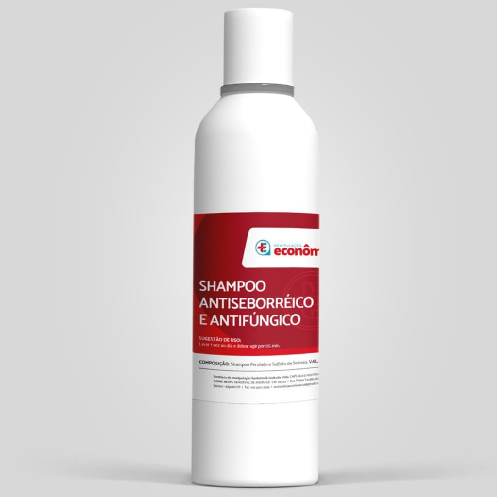 Shampoo 120ml , Anticaspa , Antifúngico, Dermatite Seborréica E Anticoceira Com Cetoconazol E Sulfeto de Selênio