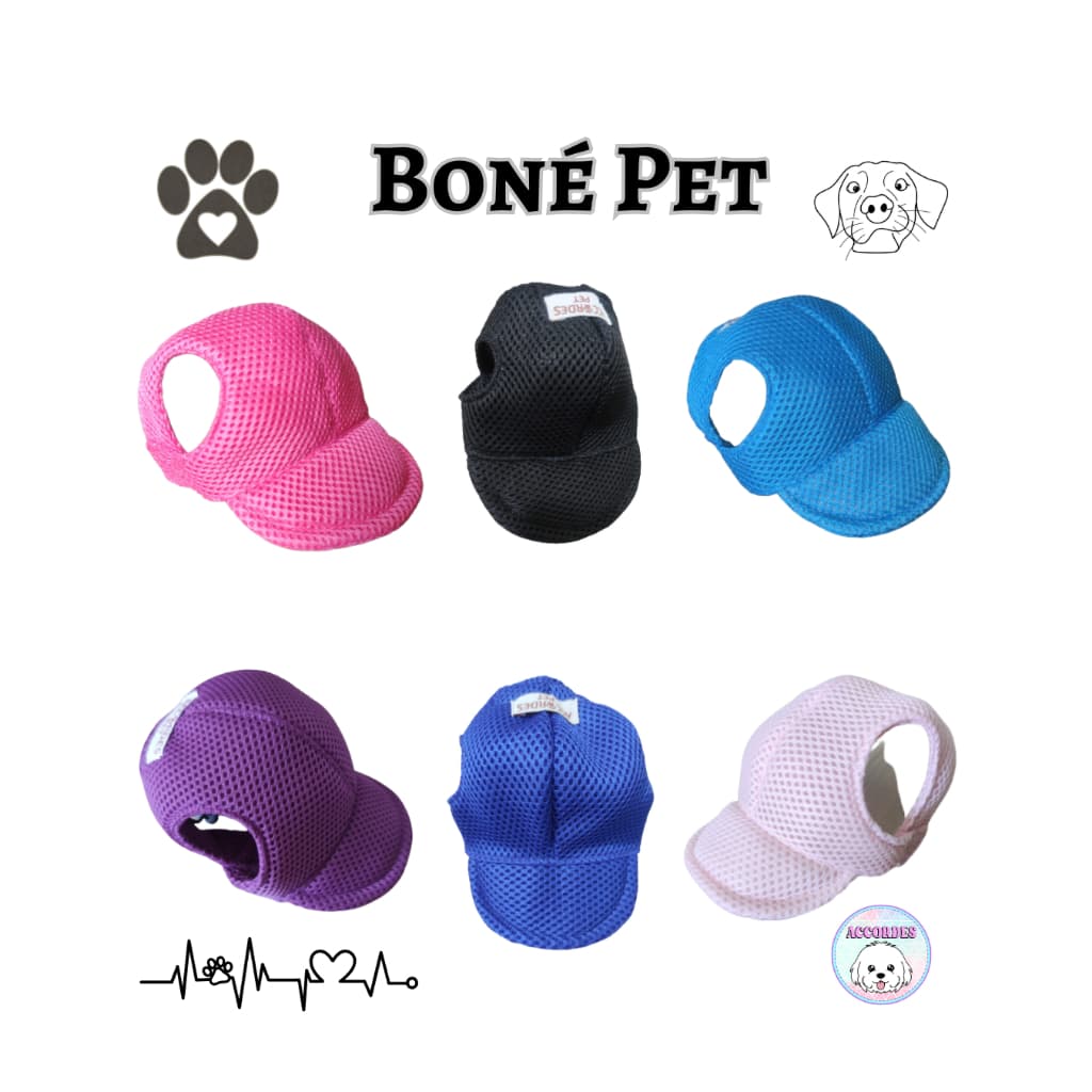 Kit 2 un Boné pet/Viseira Pet / Chapéu para cachorro - Boné Cachorro
