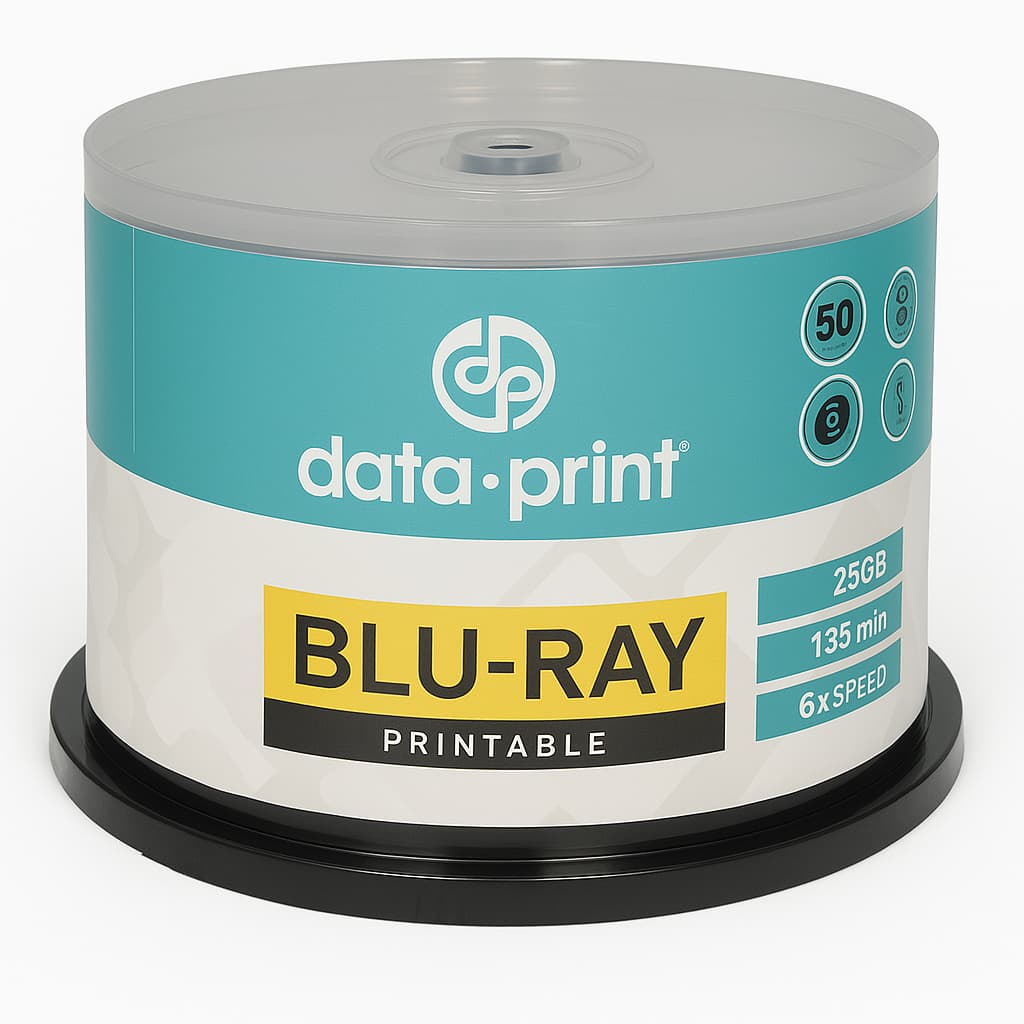 50 Unidades Bluray Data Print Printable 25gb 135 Minutos 6x