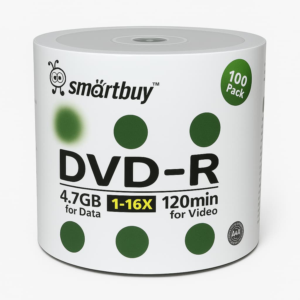 300 Unidades Dvd 4.7 Gb- 16x- Logo Branco- Smartbuy