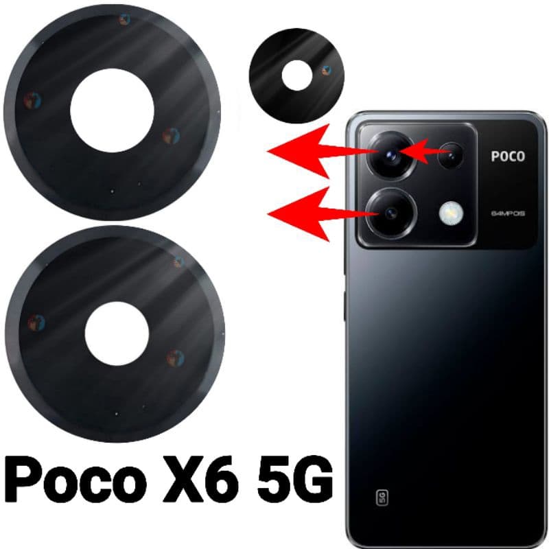 Lente Da Câmera Para Xiaomi Poco X6 5G Vidrinho Traseiro Vidro da Câmera + Dupla Face