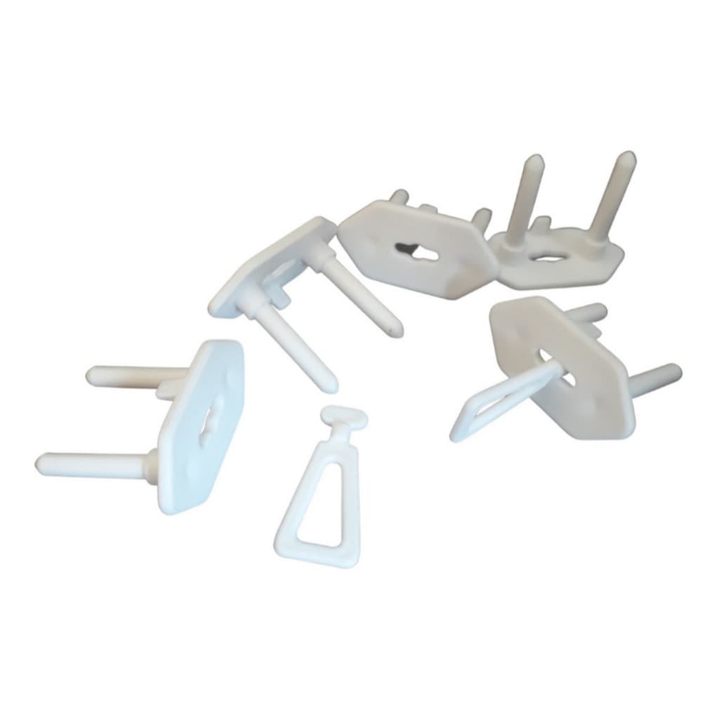 Kit 10 Protetor Tomada Segurança Contra Choque + 2 Chave Bebe Infantil