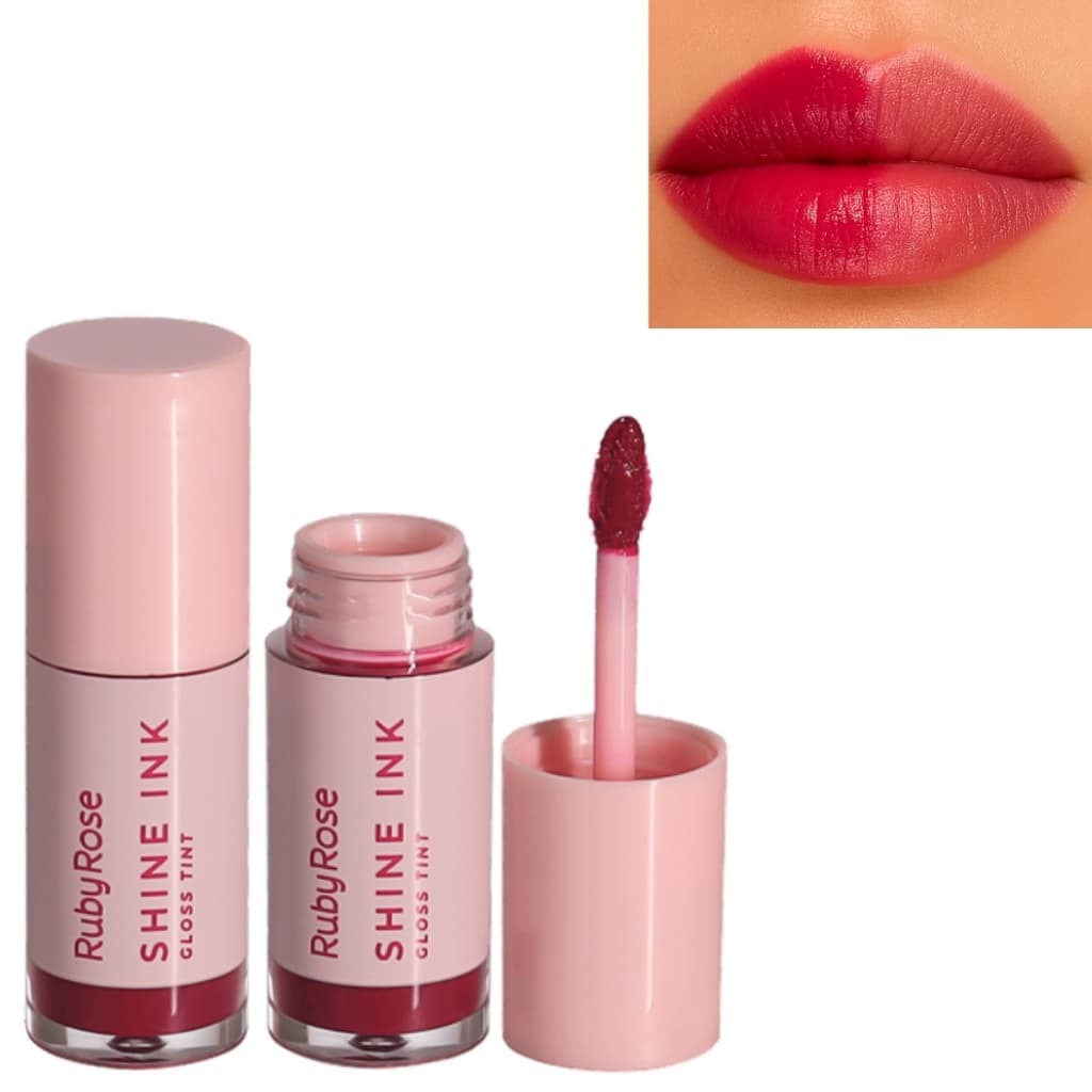 Gloss Tint Shine Ink Ruby Rose Cores Lindas Longa Duração