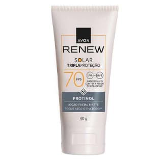 Protetor Solar Facial Renew Fps 70 Avon Anti-idade Matte 40g