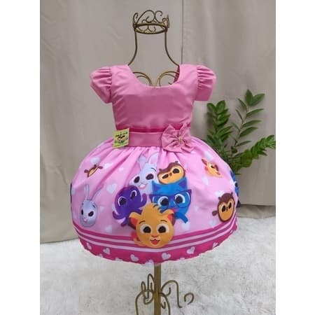 Vestido Infantil Aniversario Bolofofo Lindo Luxo , Saiote Anágua 1 A 4  Anos
