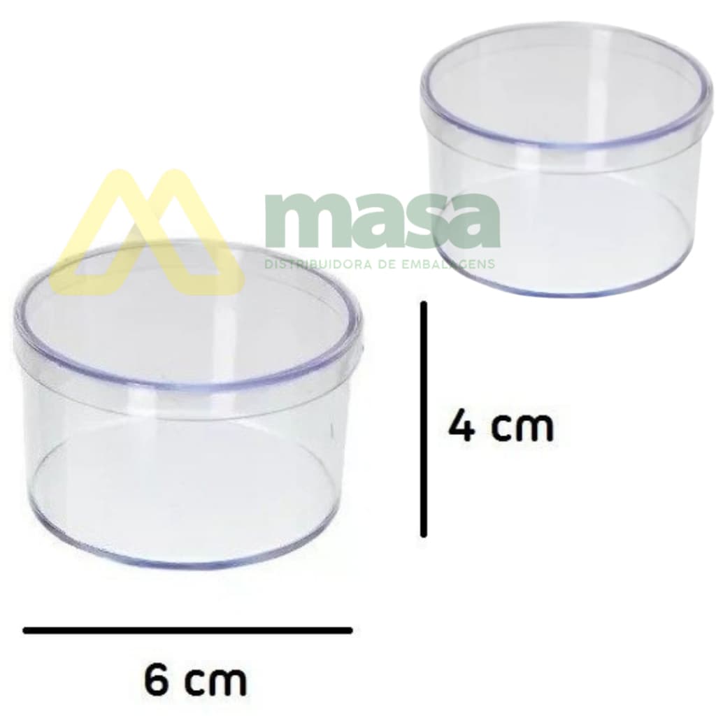 Kit festa Caixinhas Acrilicas Redonda 6x4 transparente - Lembrancinhas de aniversario personalizavel