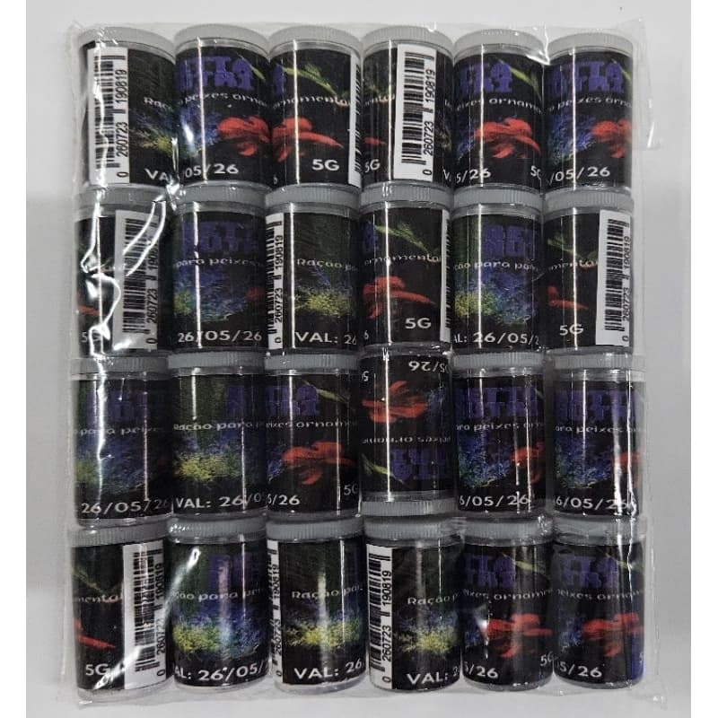 Ração Para Peixe Betta (Kit 24 Unidades de 5gr Cada) Kit Bom Para Revenda