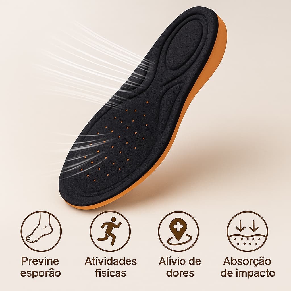 PAR DE PALMILHA EM GEL ORTOPÉDICA PARA DORES NOS PÉS ESPORÃO E FASCITE PLANTAR ENVIO IMEDIATO
