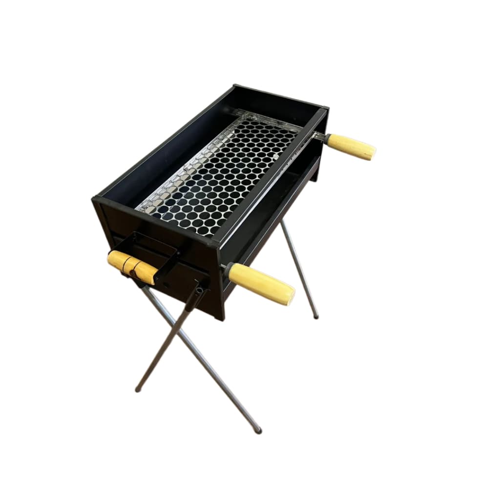 Churrasqueira Espeteira Média 50x25 cm Tradicional Com Pés Economica Móvel Espetinho