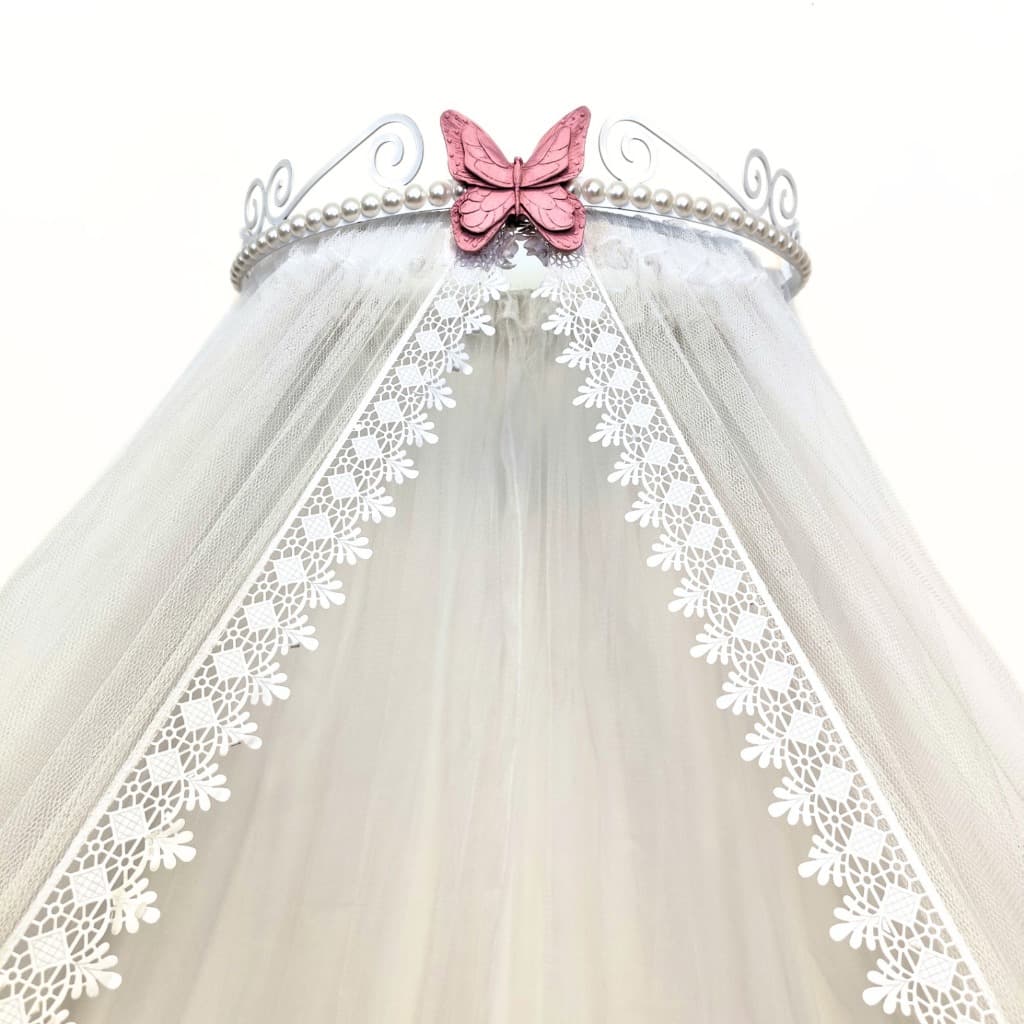 Dossel borboleta com mosquiteiro tule para berço