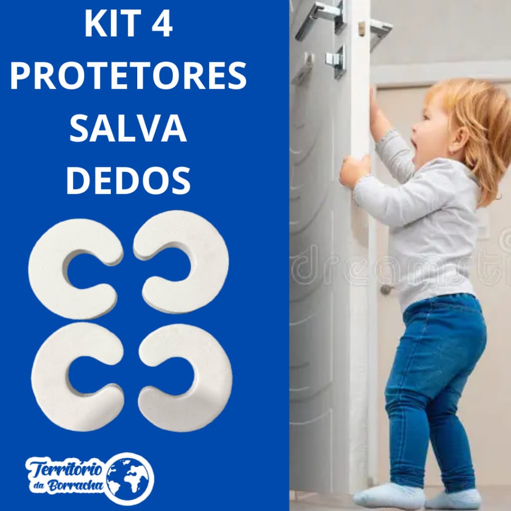 PROTETOR SALVA DEDOS KIT 4 PROTETORES BRANCO