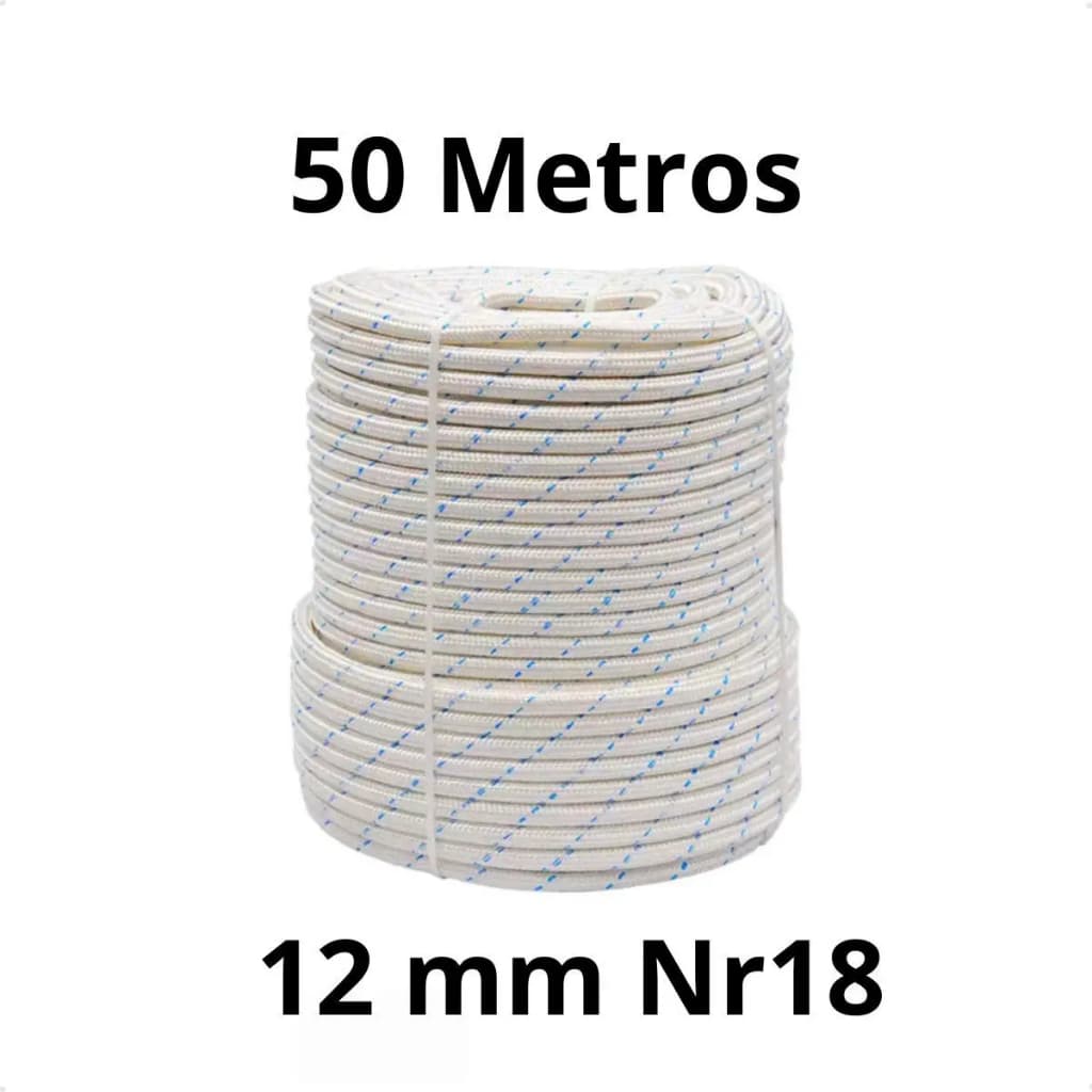 Corda Plasmodia 12mm Tipo Bombeiro - 50 Metros