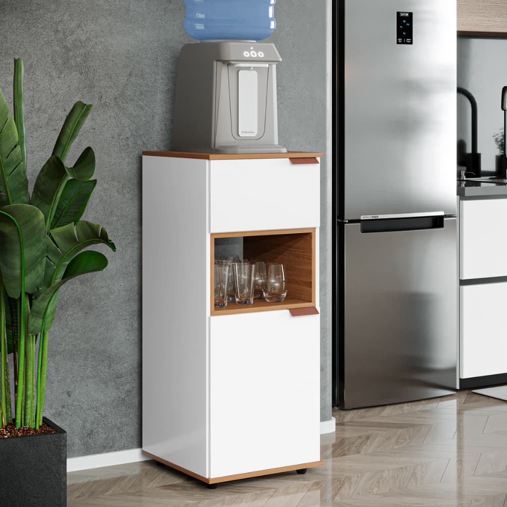 Armário para casa suporte bebedouro com nicho cozinha 1 gaveta varias cores