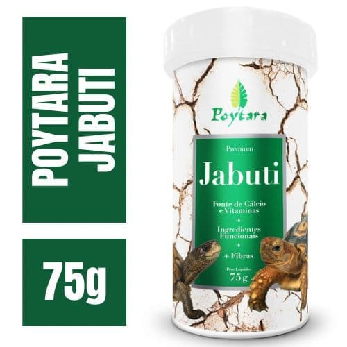 Poytara Ração Para Jabuti Sticks 75g -  Premium Para Répteis Jabutis Adultos Terrestres em Grãos
