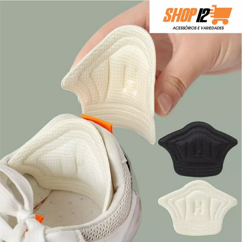 (Tipo 2) Palmilha Protetor de Calcanhar, Adesiva Colante, Ajustável, Acolchoada, Remendo para tênis e sapato