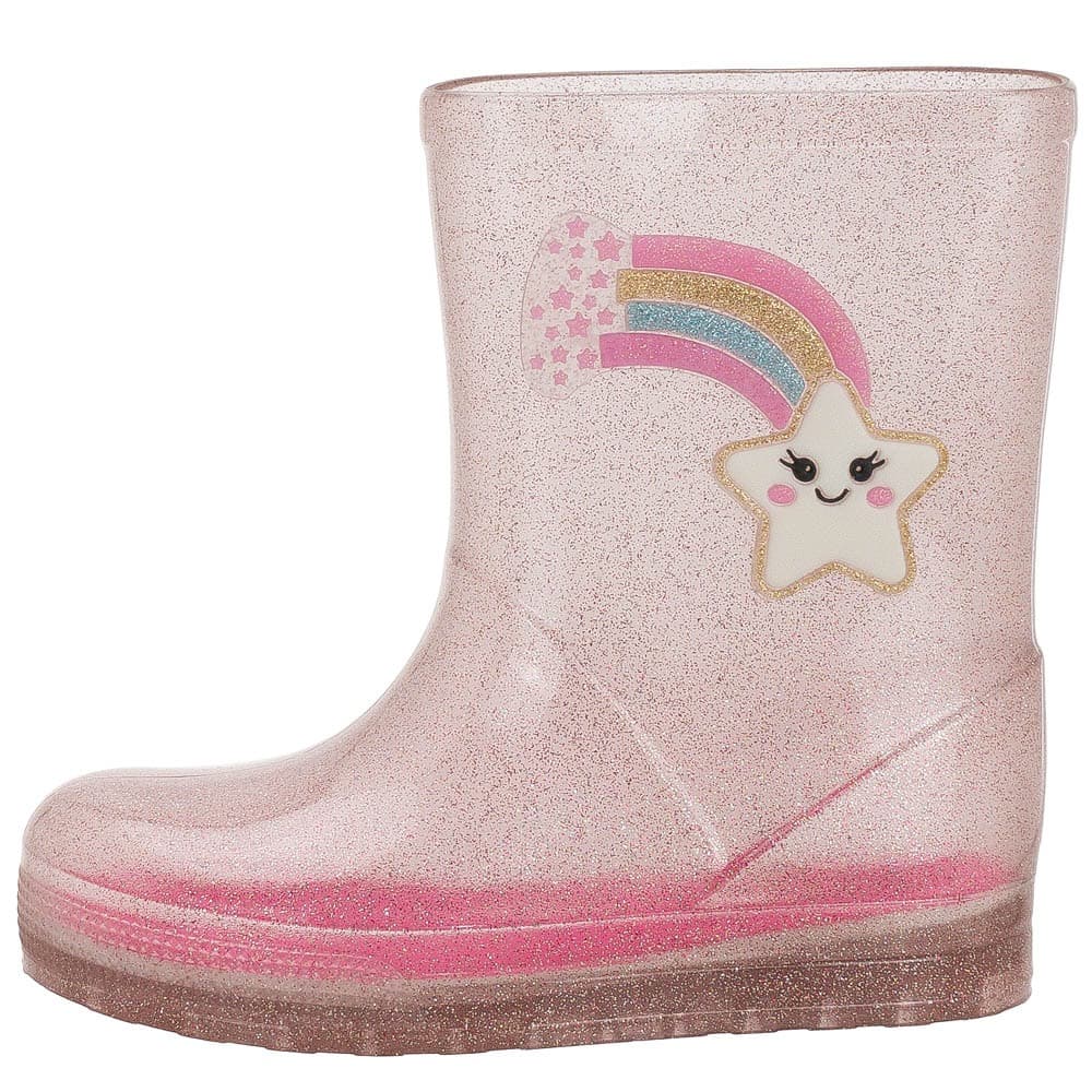 Galocha Transparente Feminina Menina Brilha No Escuro