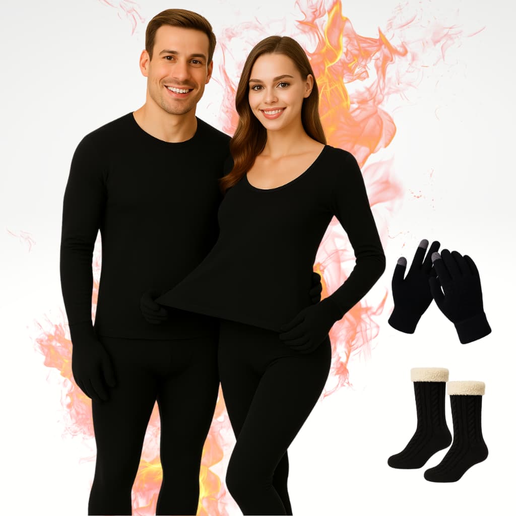 Kit Conjunto Segunda Pele Térmico + Meia + Luva) Inverno Masculina Feminina