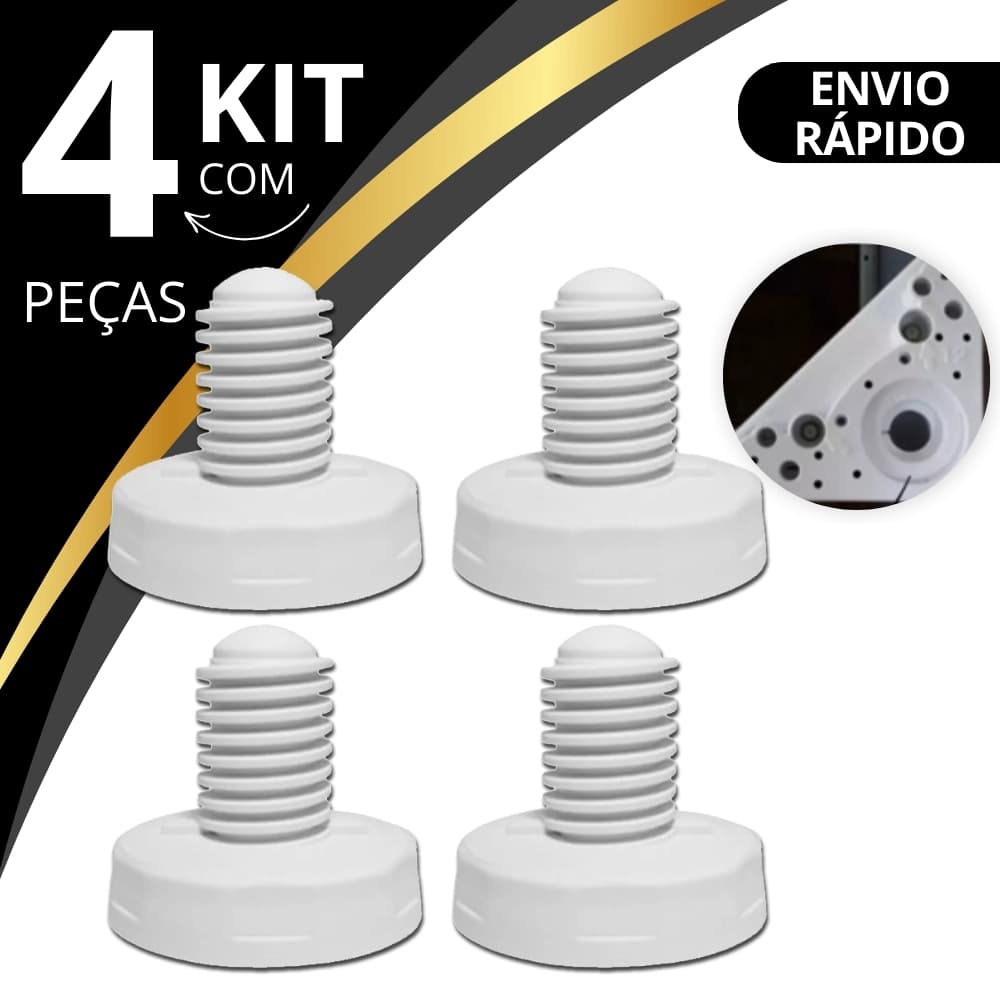 Kit 4 Pé Nivelador Maquina De Lavar Electrolux