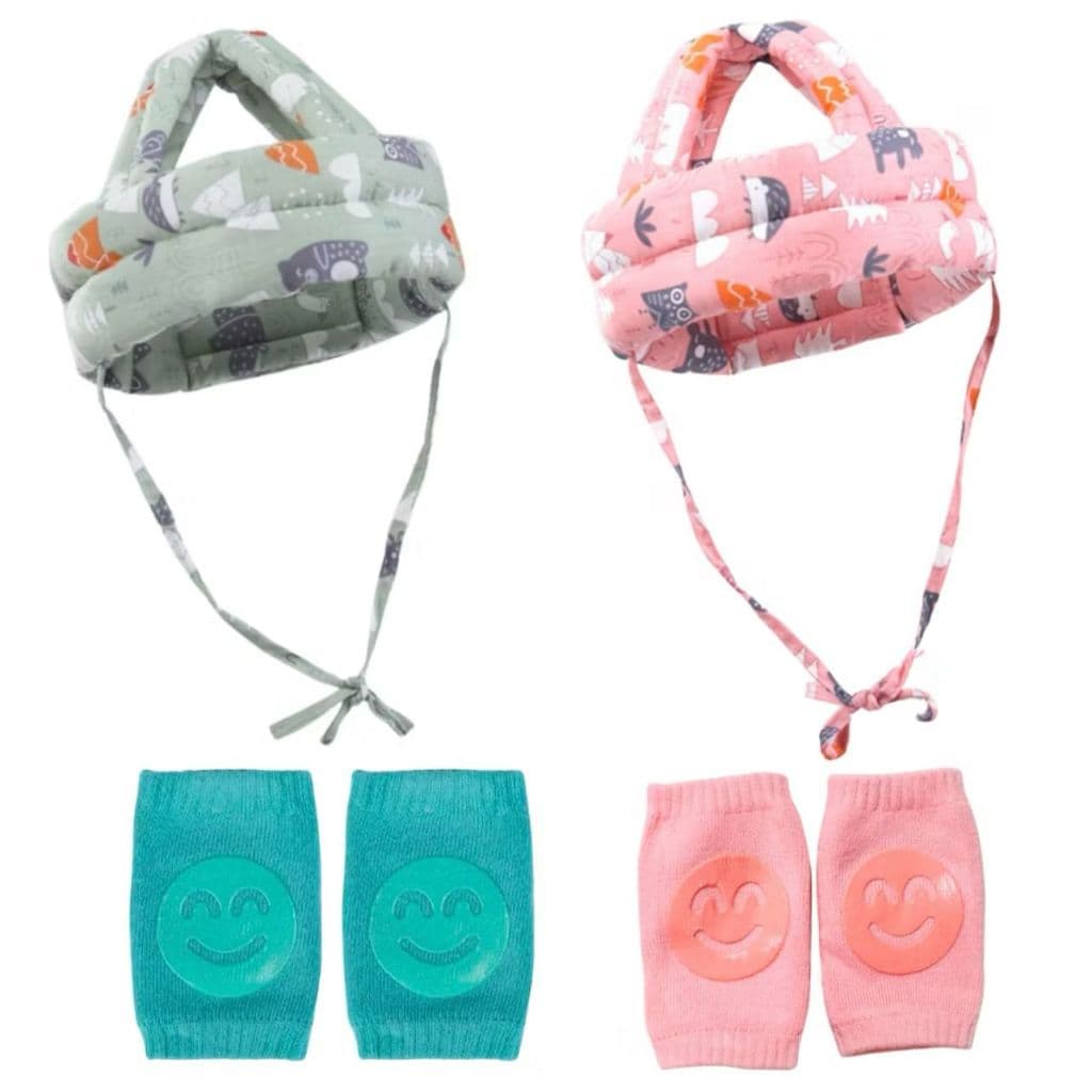 Kit de Proteção Bebê, Protetor de cabeça e joelheira, Anti Queda – Segurança e Liberdade para os Primeiros Passos!