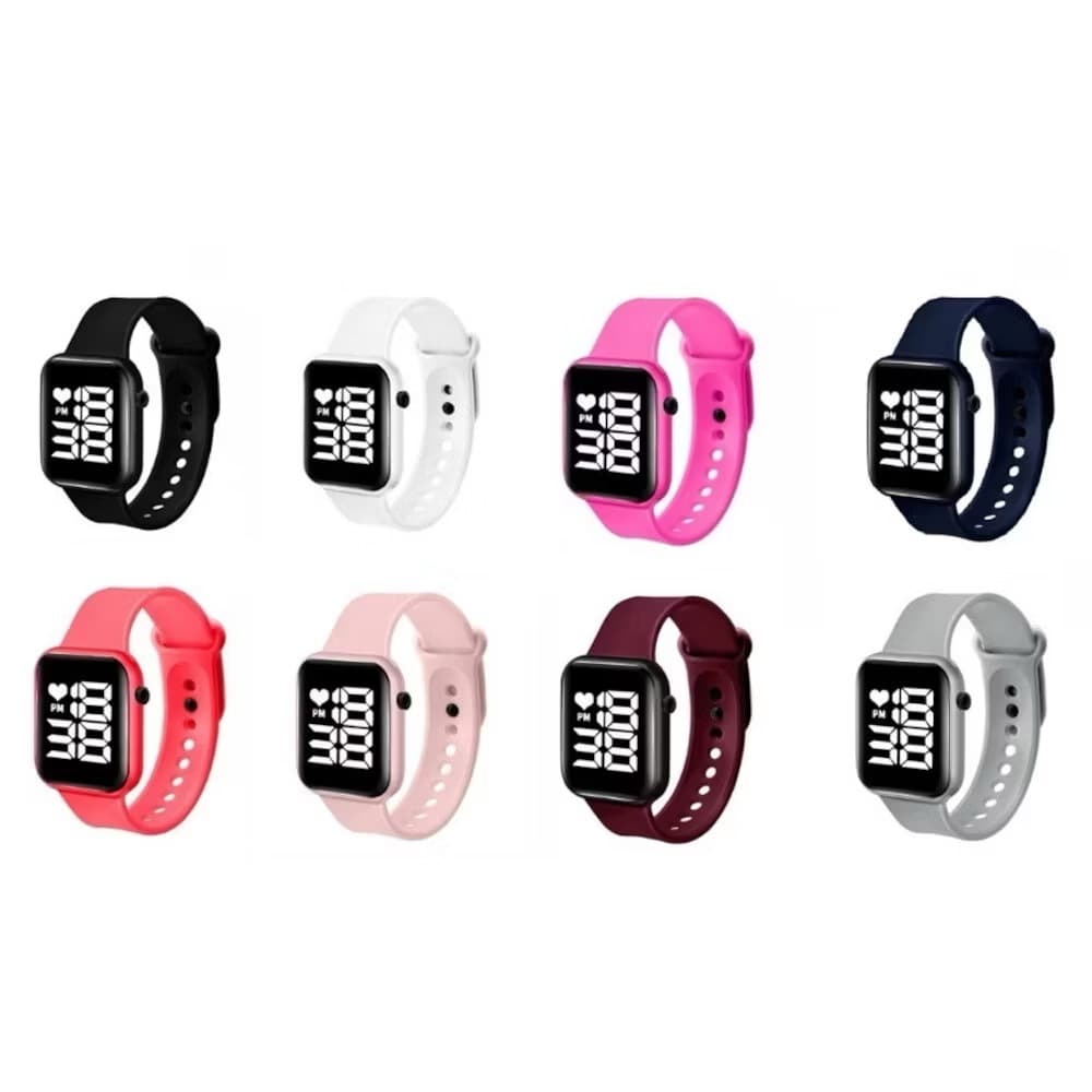 Kit 1/3PCS Relógio Esporte Led digital à prova d'agua unissex escolhe cor masculino c95