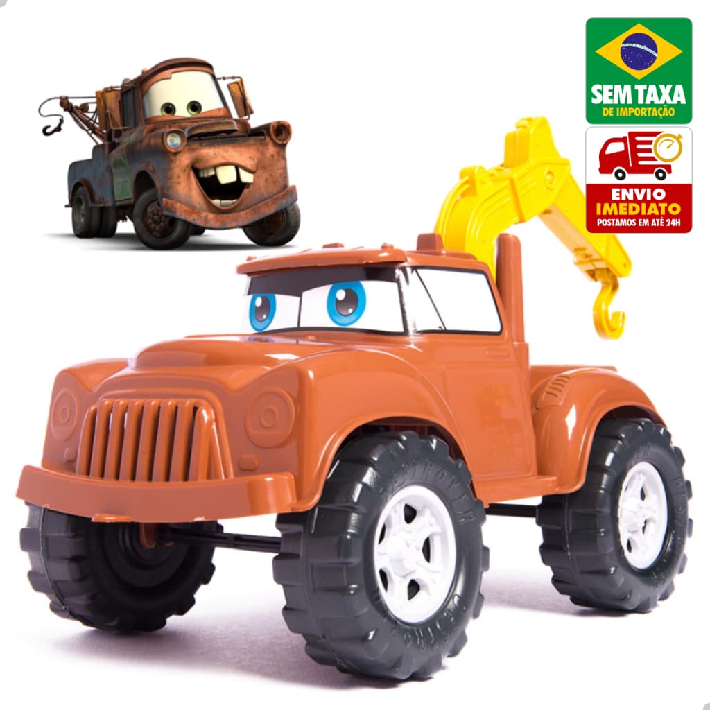 Super Guincho Brinquedo Grande Articulado Kendy BQ7110S Inspirado no Mate do Filme Carros