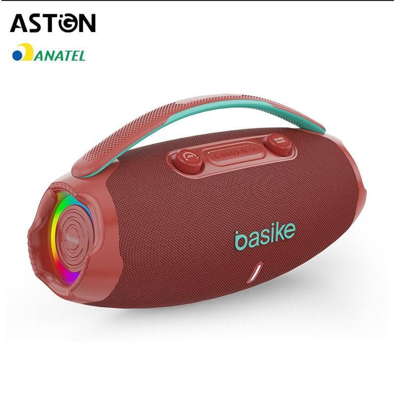 Astgn X Basike 80w Caixa De Som Portátil BluetoothSubwooferCom Rgb Pode carregar telefones celulares