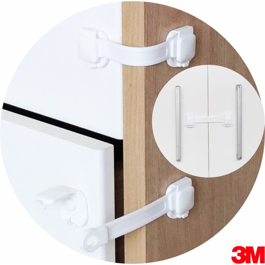 Kit 10 Trava Gaveta Armário Geladeira Porta Vaso Sanitário Segurança Protetor Infantil Bebe BRANCO