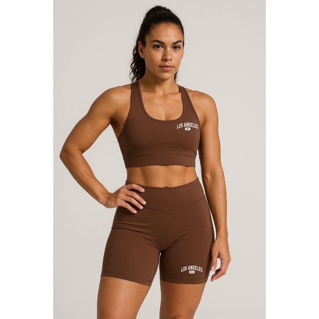 Conjunto Short e Top Academia Cintura Alta Suplex Los Angeles