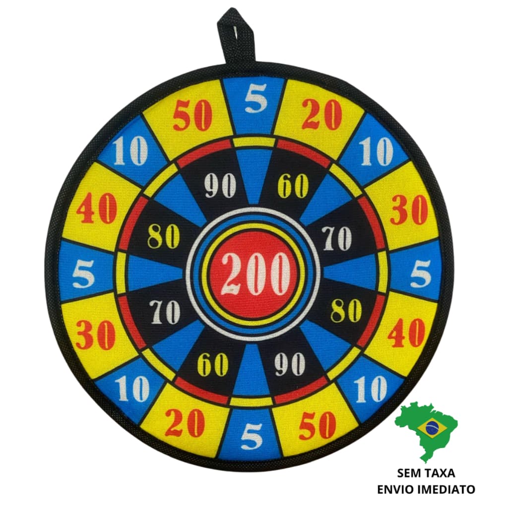 Jogo De Dardos Profissional 30Cm Kit Dardos Tiro Ao Alvo Grande