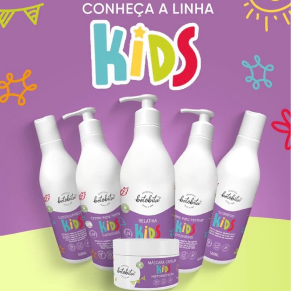 Kit Kids BetoBita - Infantil Cabelos Cacheados e Crespos