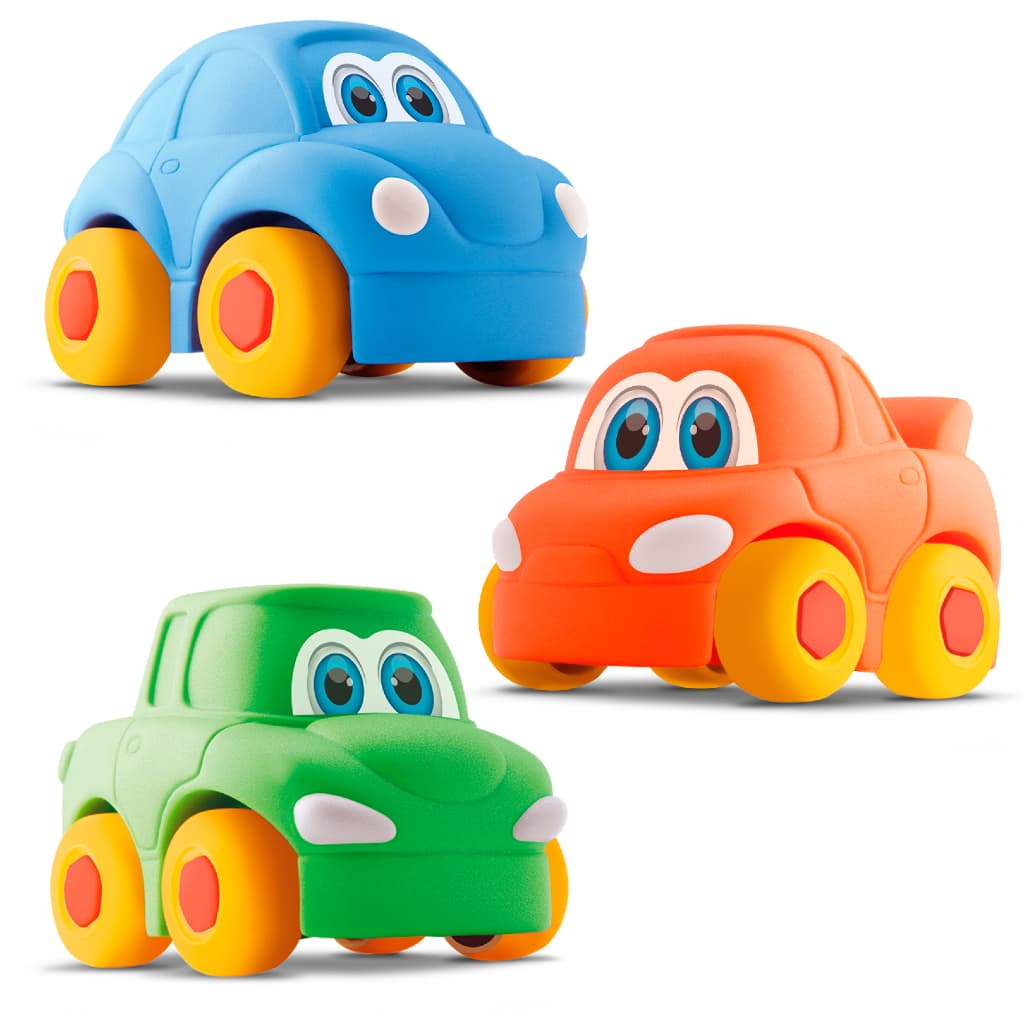 Coleção Carros Baby Start Soft Em Vinil  - Silmar Brinquedos