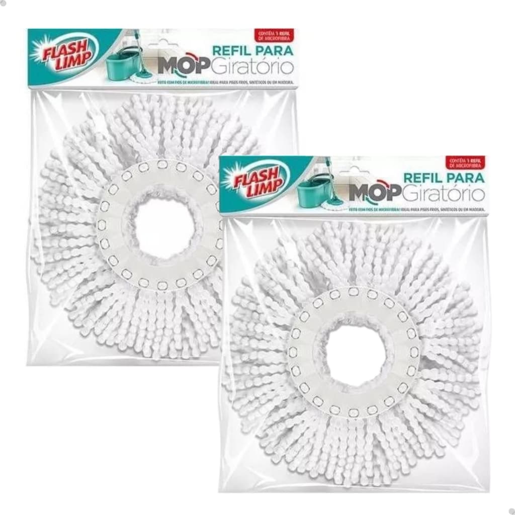 Refil Mop Giratório Microfibra Flash Limp RMOP5011 FIT Odyssey 13,5cm Original