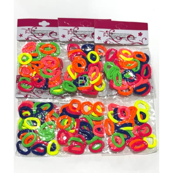 Elástico Kit 180/360 Unidades Xuxinha Rabicó de Cabelo Pequeno Preto/Colorido