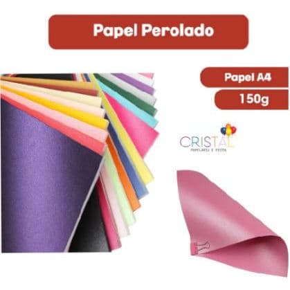 Kit 40/ 60/ 100/ 120/ 150 Folhas de Papel Perolado 150g