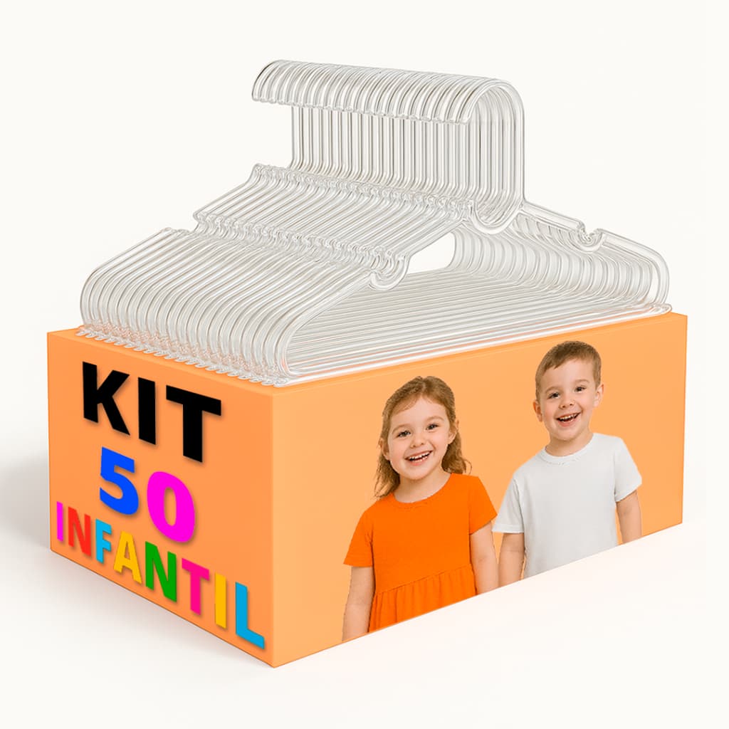 50 CABIDES ACRILICO INFANTIL conjunto organizador de calça adulto único com 30cm