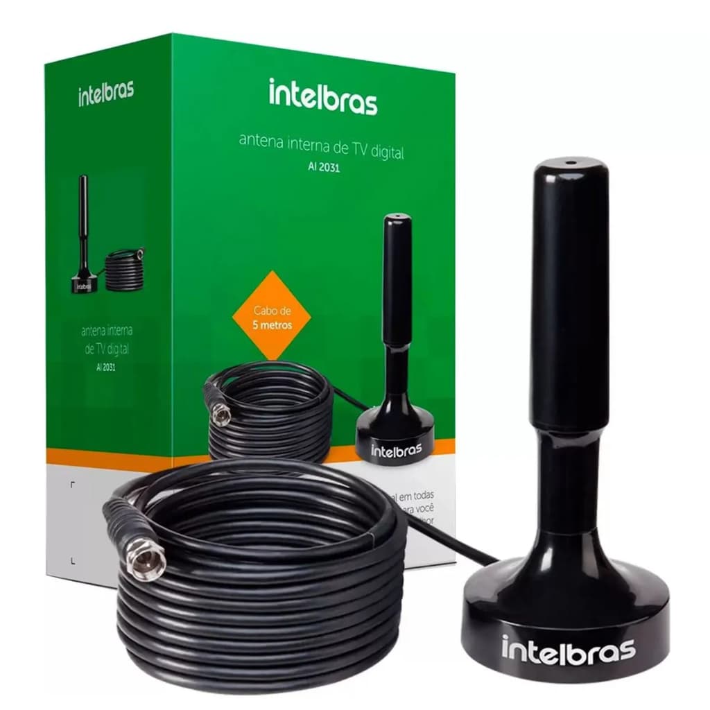 ANTENA INTELBRAS INTERNA TV DIGITAL UHF HDTV 4K AI2031