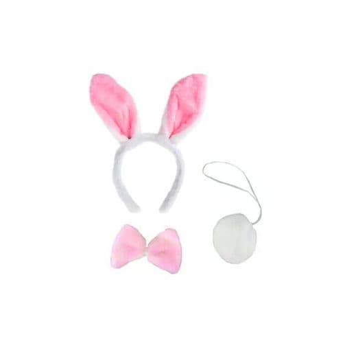 Kit Arco De Coelho Com Rabinho e Gravata Festa Fantasia