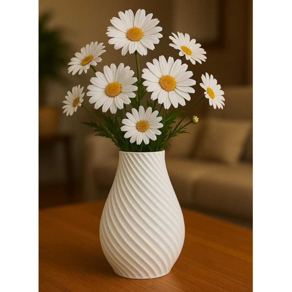 Vaso Decorativo Espiral em 3D – Para Casa e Escritório V003 – 12cm 20cm