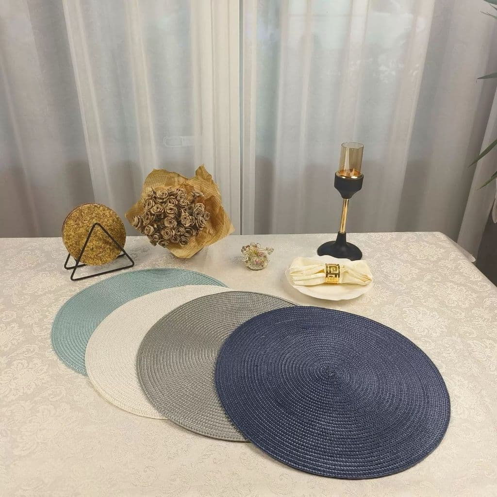 Kit 4 ou 6 Jogo Americano Souplast Redondo Jantar Mesa Posta Cozinha